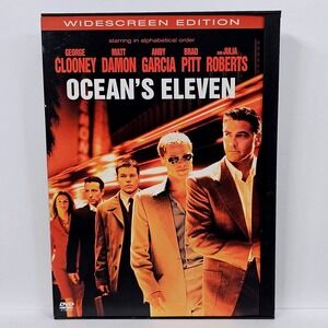 Ocean's Eleven DVD Widescreen Edition Movie George Clooney Brad Pitt Matt‎ Damon